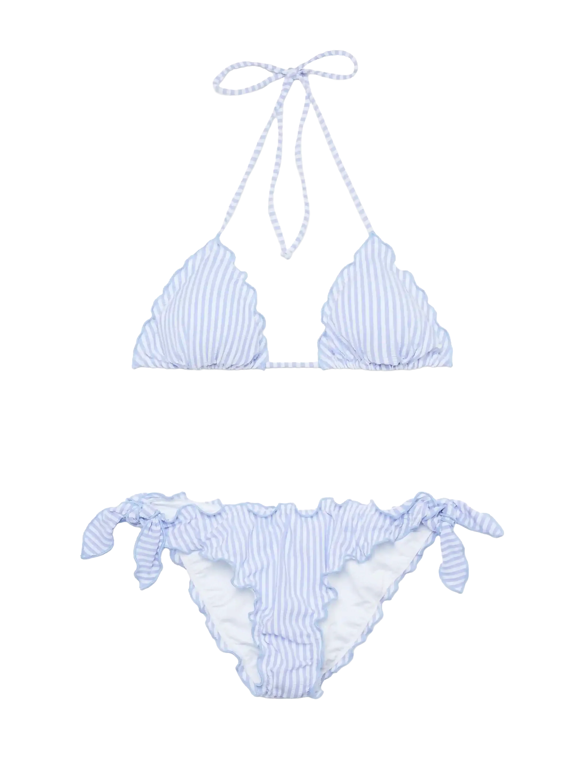 Bikini met triangeltop en klassieke strandslip Boogschutter-Maan in zee