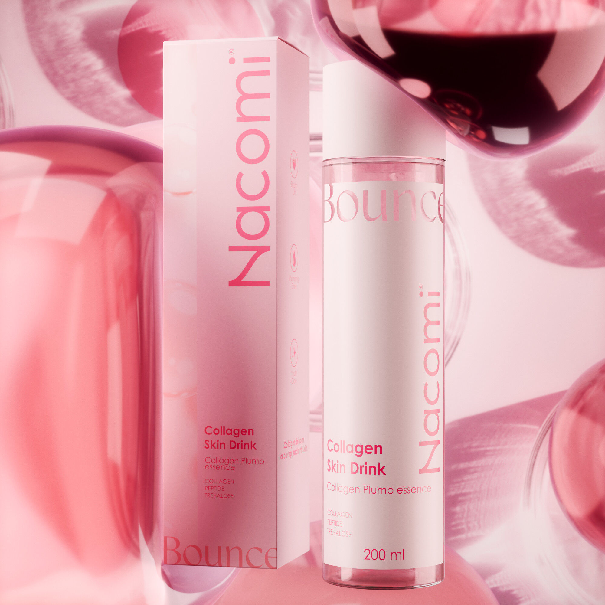 Nacomi kolagēna ādas dzēriens – Plump Bounce Essence