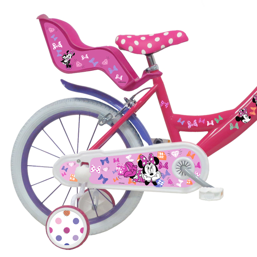  Bicicleta infantil Minnie Mouse de 40 cm (16 polegadas), para meninas de 5 a 7 anos.