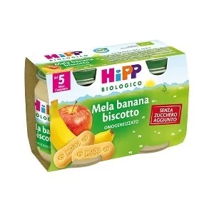 Lanche HIPP Hipp Bio 2 x 125 g maçã, banana e biscoito