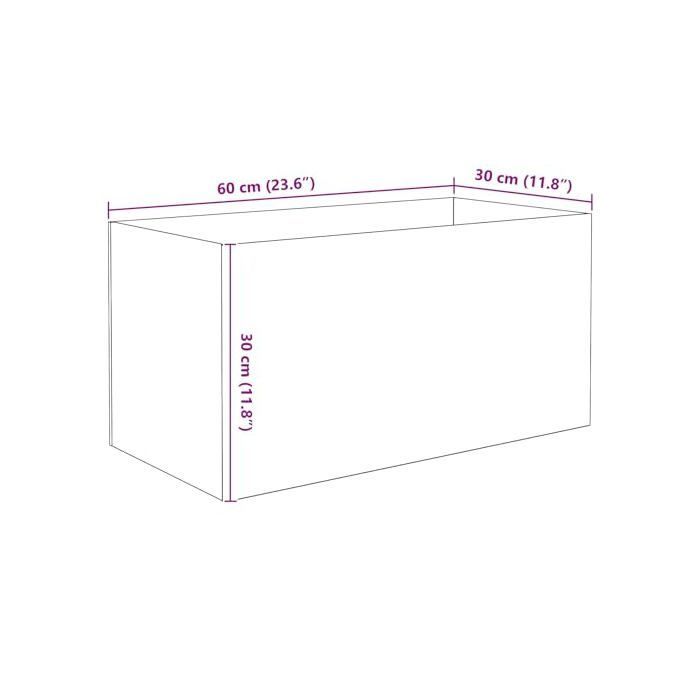 Rectangular glass aquarium - vidaXL - 60x30x30 cm - White - Sturdy glass - Smooth edges - Seamless