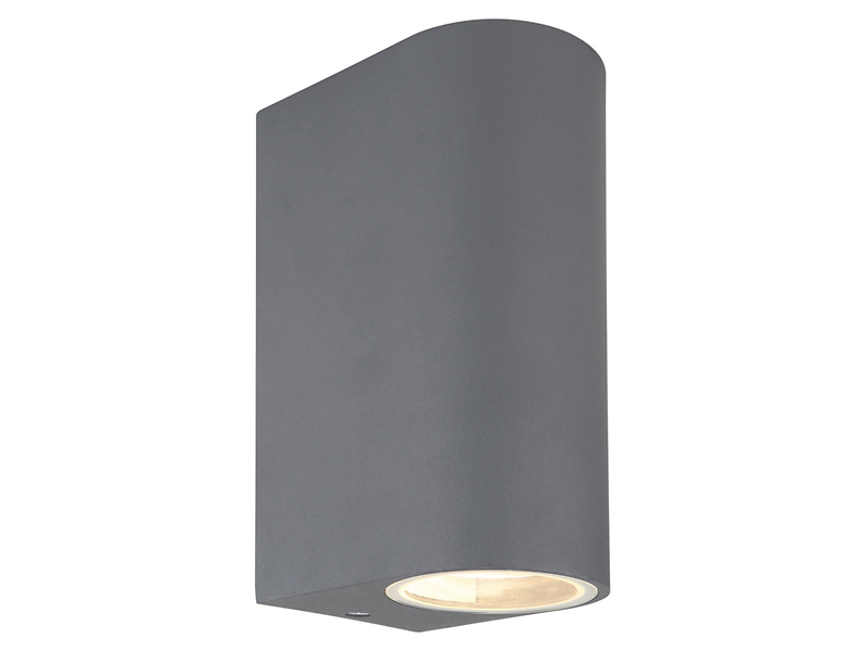 Kinkiet zewnętrzny Veronika 15 cm 2-punktowy aluminiowy szary
