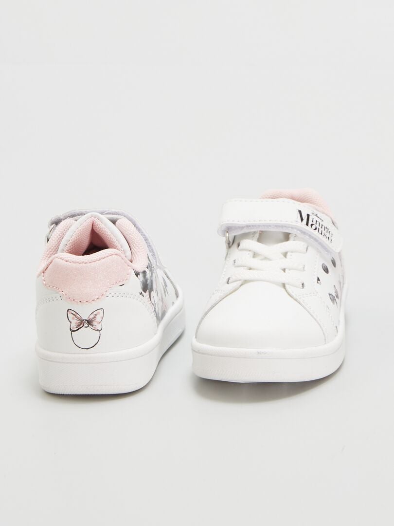 Zapatillas Minnie Mouse con velcro - BLANCAS
