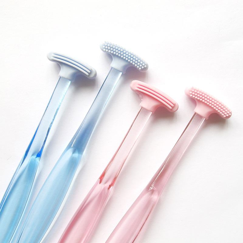 1 gratte-langue en silicone, brosse à langue, nettoyant buccal, brosse à dents pour la langue, haleine fraîche et saine, gratte-langue souple