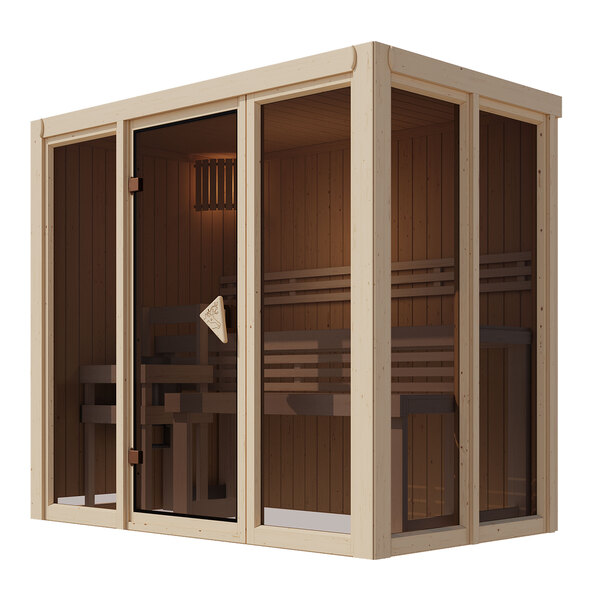 Sauna Ida 3 met verwarming, 3,6 kW, natuurlijke afwerking