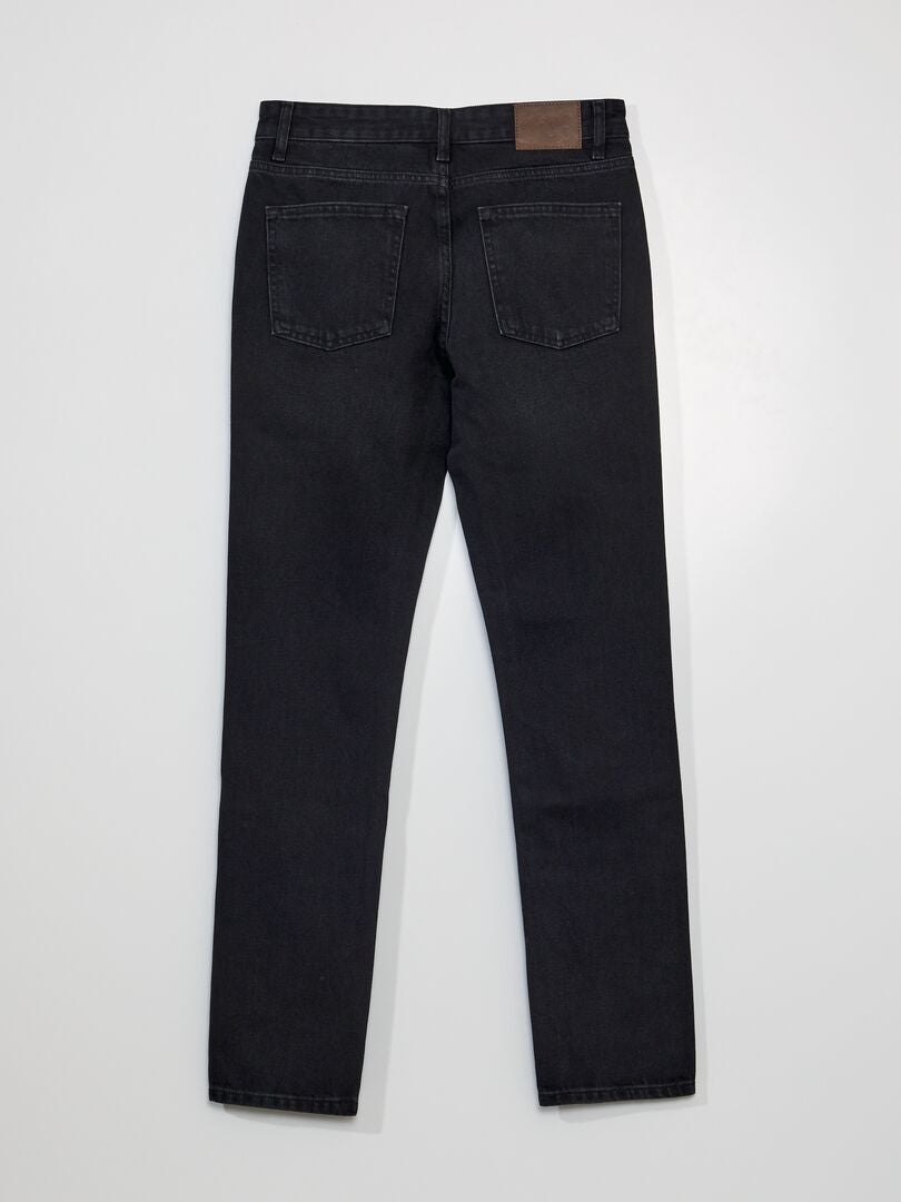 Calça jeans reta - tamanho 34 - cinza