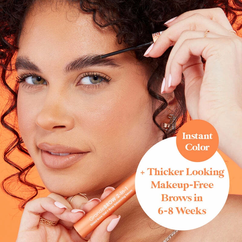 Gel de sprâncene GrandeBROW 2 în 1 închis la culoare - Grande Cosmetics
