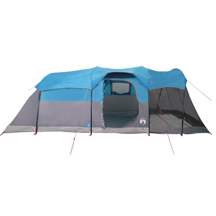 Tenda da campeggio a tunnel vidaXL per 8 persone, blu, impermeabile, tenda da giardino, riparo per esterni, tenda da campeggio, 94786