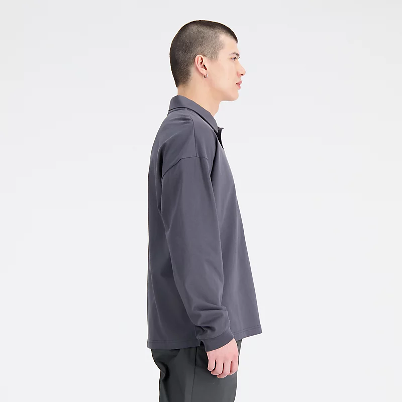 Langärmliges Herren-Poloshirt mit geradem Schnitt für sportliche Aktivitäten - BLACKTOP