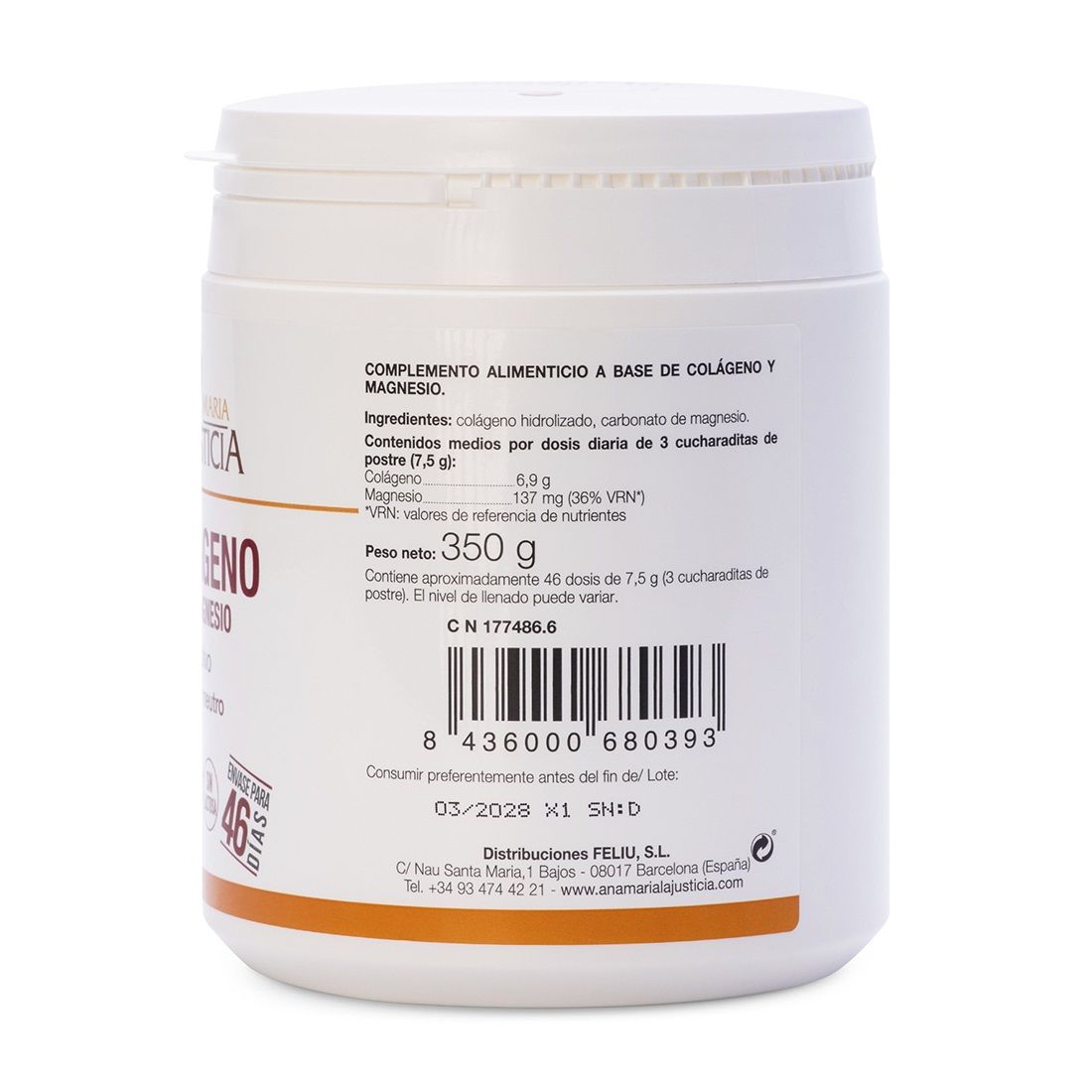 Kolagenas su magnio milteliais, neutralaus skonio Vitaminai ir mineralai
