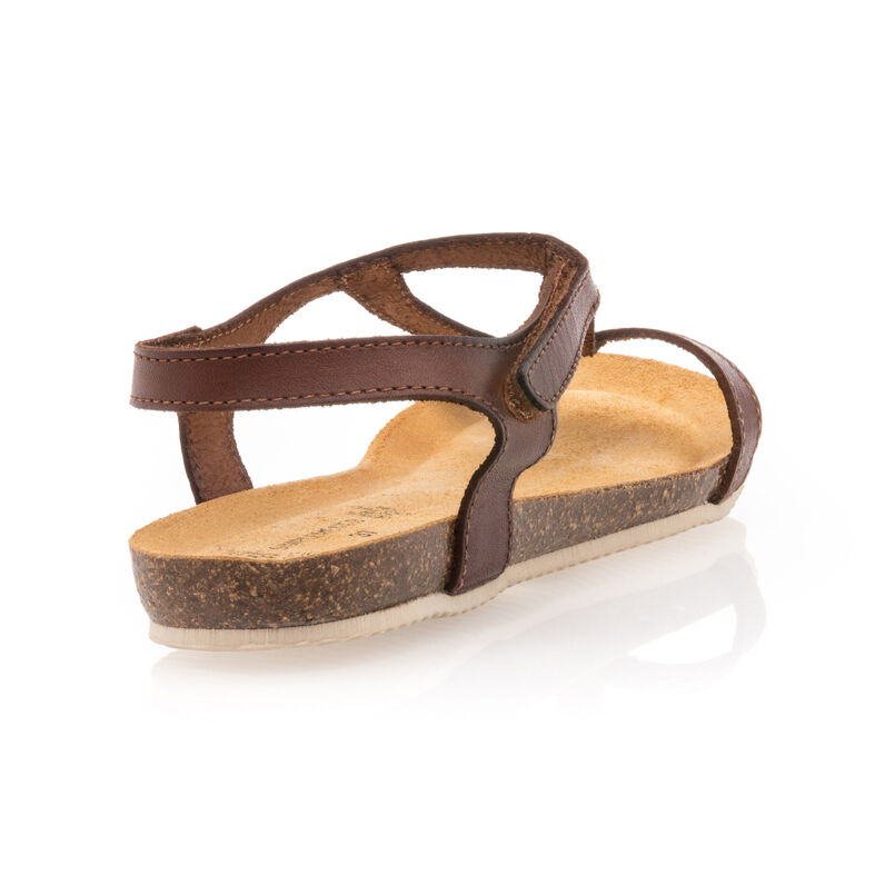 Braune Damensandalen / Zehenfreie Schuhe