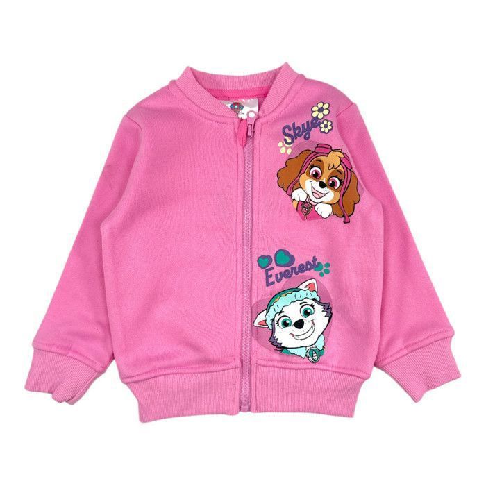 Paw Patrol Stella Everest Girls' Jogging Suit – Warm Fleece Set, Pink, Ages 2-8