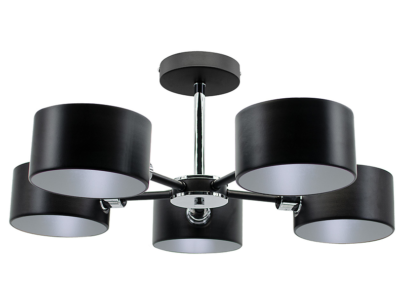 Lampa sufitowa Celtic 5-punktowa metalowa czarna