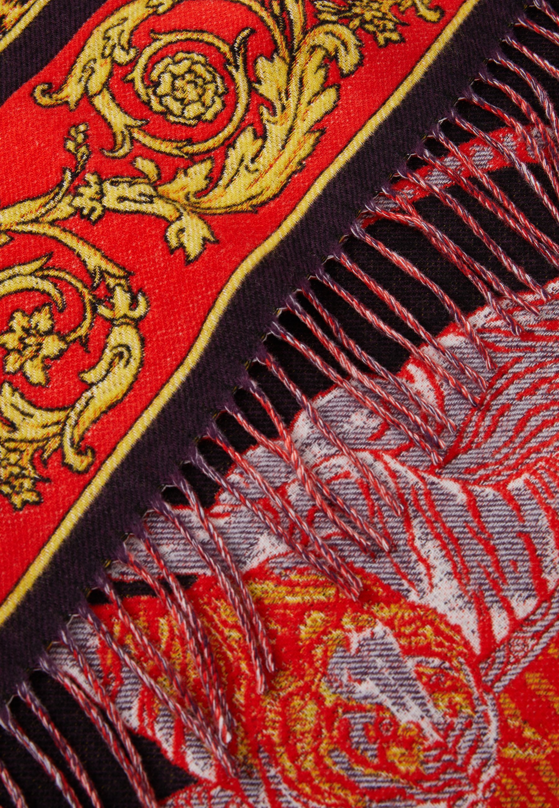 Versace PLAID BLANKETS WILD CATS - Narzuta - szminka czerwona/morwowa