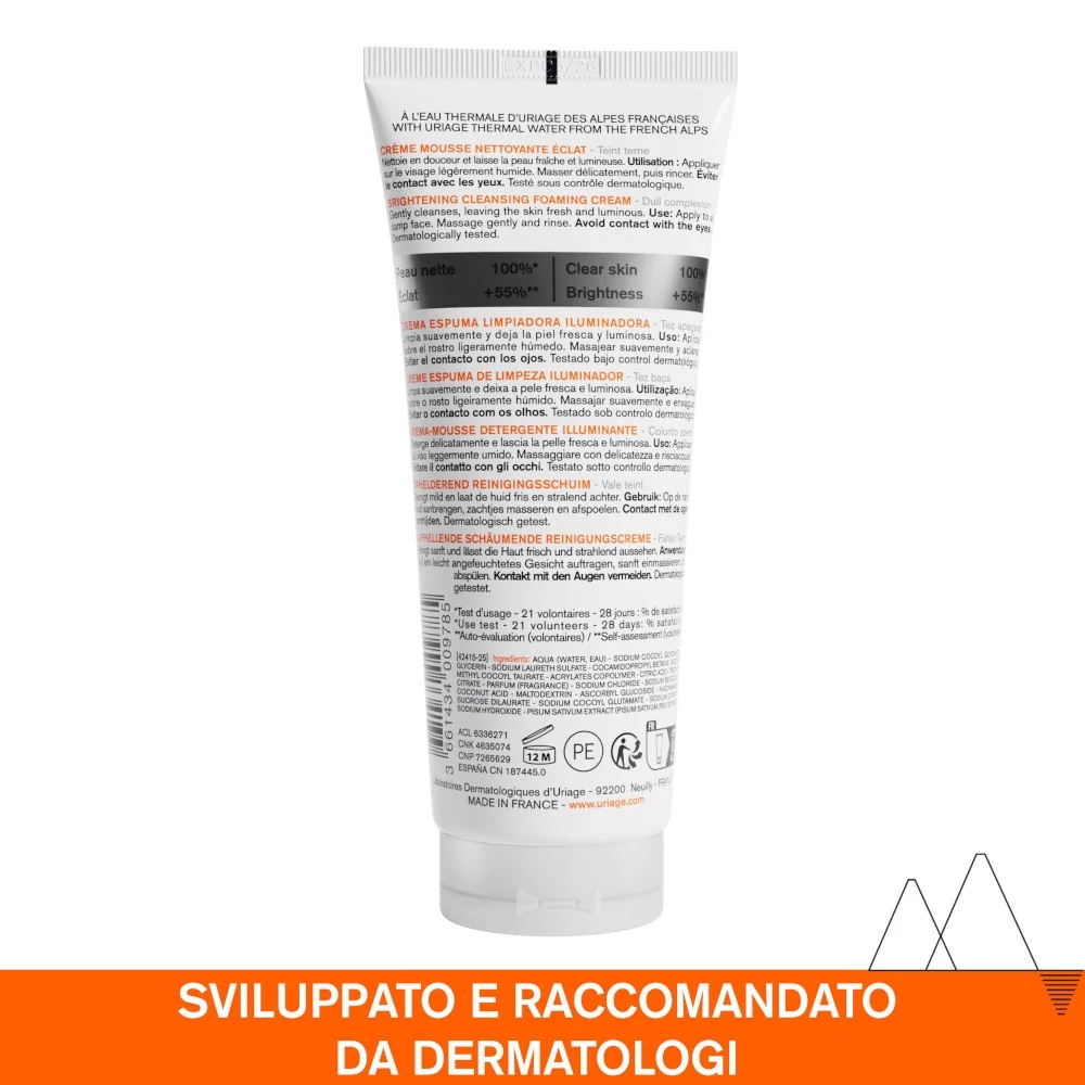 URIAGE Depiderm Mousse Det 100 ml Kirgastav toime