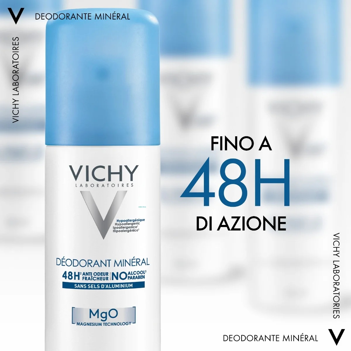 VICHY Desodorante mineral en aerosol Vichy 125 ml. Para pieles sensibles o depiladas.