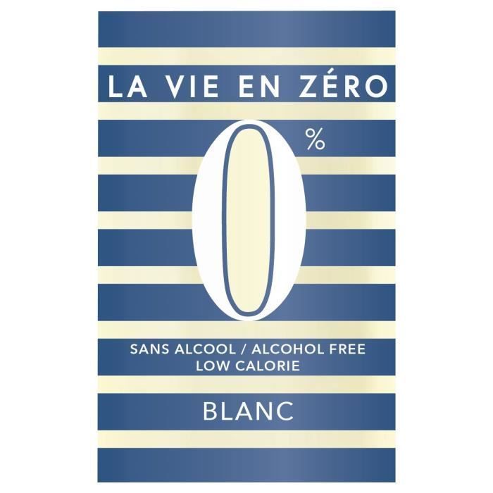 La Vie en Zéro Sans Alcool - Boisson à base de vin désalcoolisé - Blanc