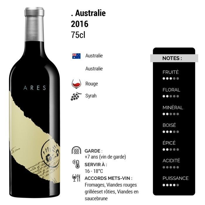 Two Hands Australie Ares Barossa Valley 2016 - Vin Rouge d' Australie (3x75cl)