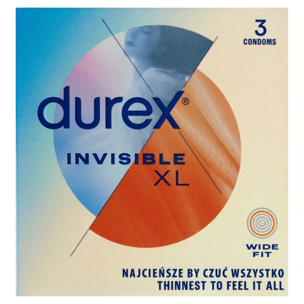 Durex Invisible XL Prezerwatywy, 3 szt.