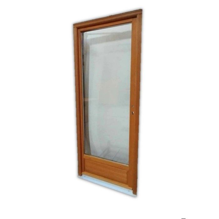 Wooden French Door, 1 Leaf, H205 x W80 cm, Right-Hand Opening