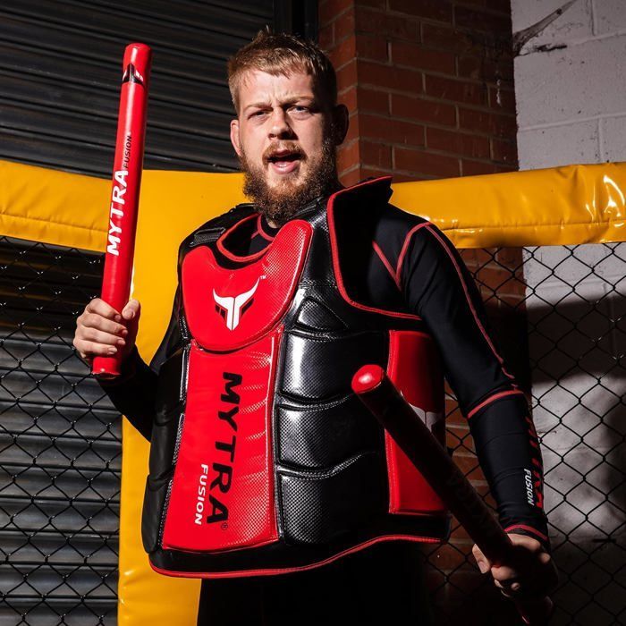 Boxing Training Sticks - Mytra Fusion - Martial Arts Combat and Training Striking Sticks - Red
