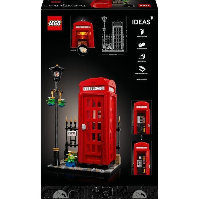 LEGO® Ideas 21347 Cdiscount Eksklusiv London Telefonkiosk Hjemmedekor for anglofile