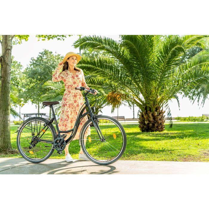 Licorne Bike Stella Premium City Bike 24,26 et 28 pouces – Vélo hollandais, Garçon [Noir, 28]