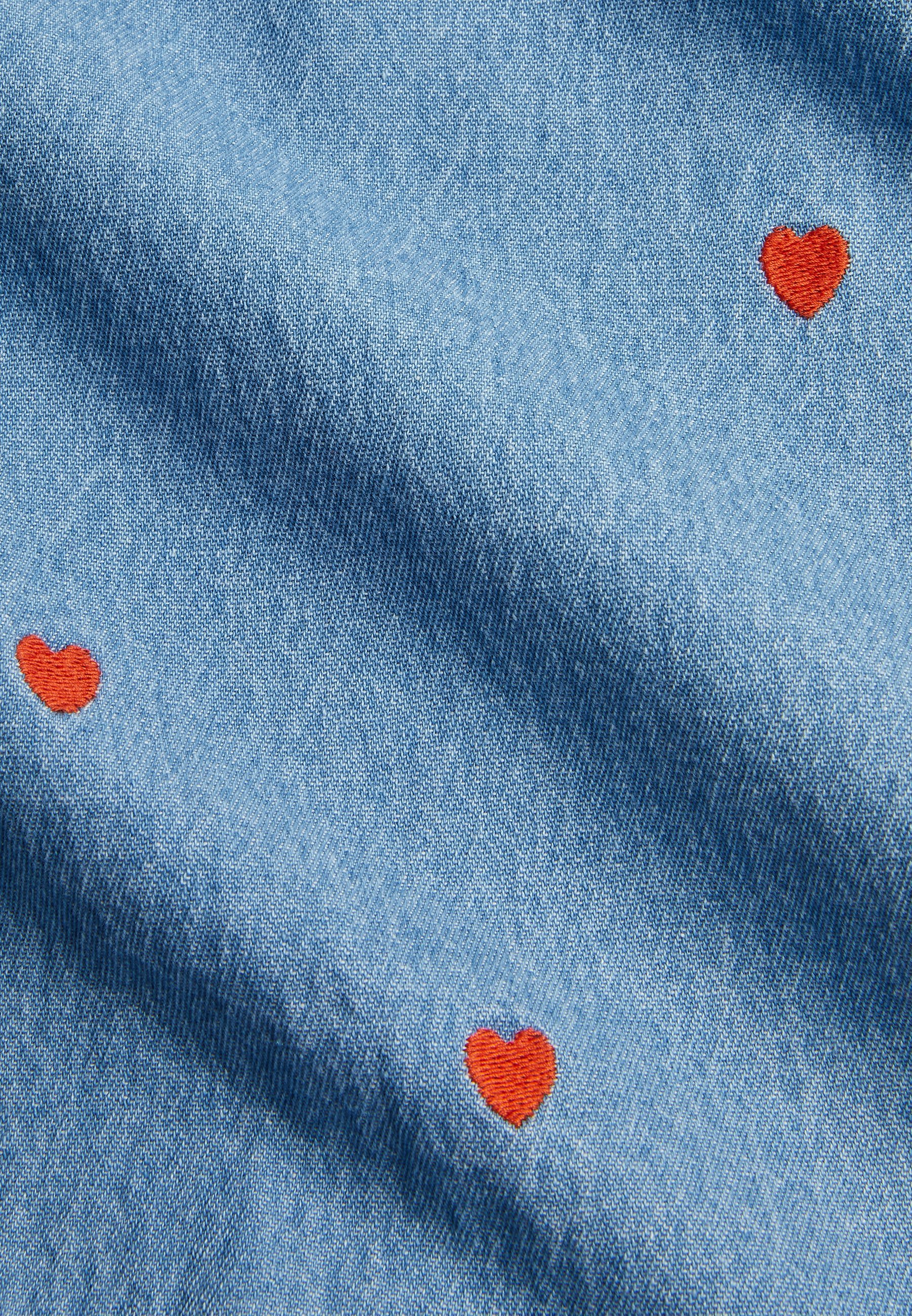 Mini Rodini HEARTS SHIRT UNISEX - Blouse met knoopsluiting - blauw