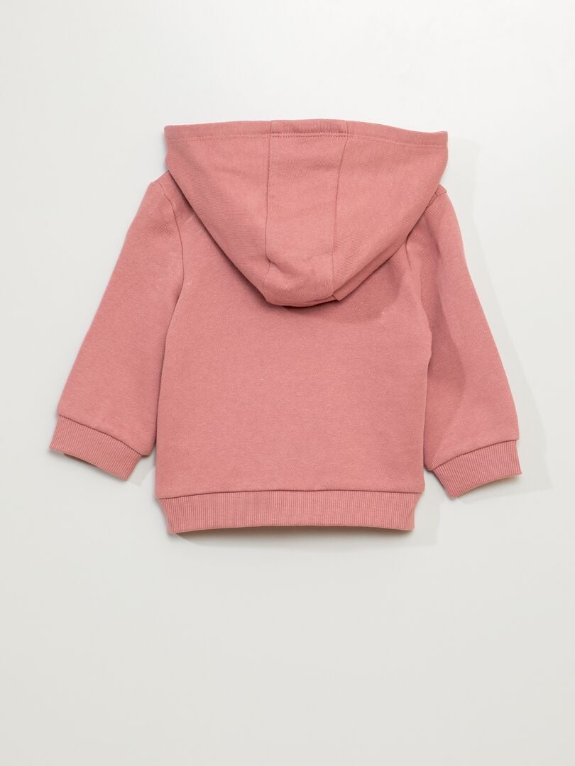 Fleece hoodie - ROZE