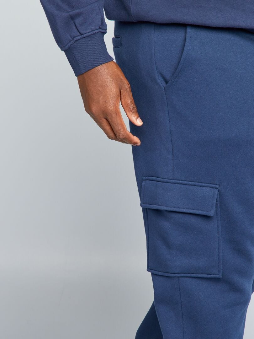 Calça de moletom estilo jogger - Azul e Preta