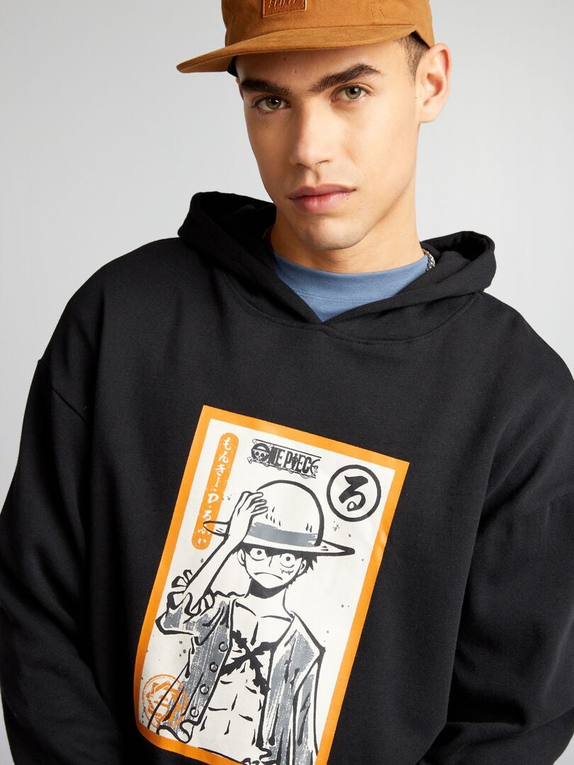 Sudadera con capucha de One Piece - Negra