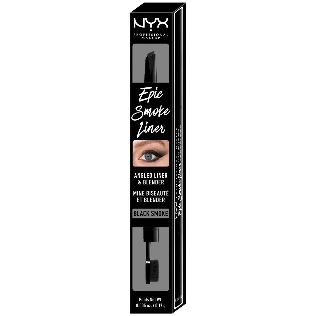 NYX Professional Makeup acu zīmulis Epic Smoke Liner, leņķisks acu zīmulis un blenderis – 0,2 g