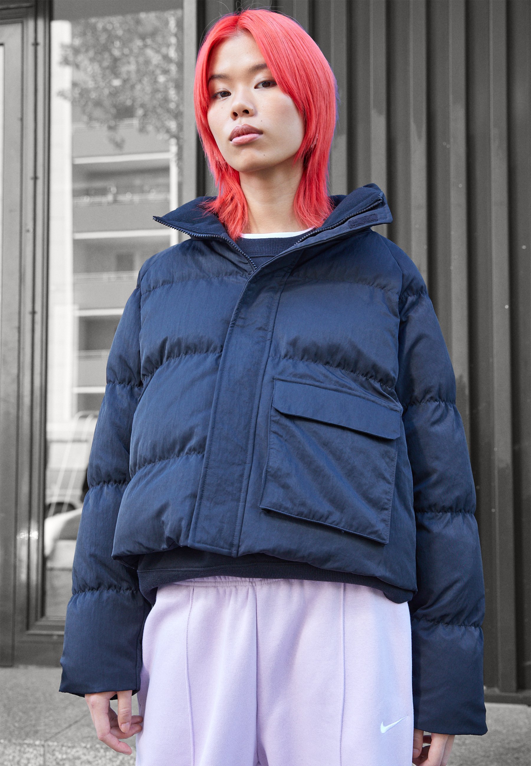 Veste d'hiver Jordan WJ FLIGHT PUFF CORE - Noir/Blanc
