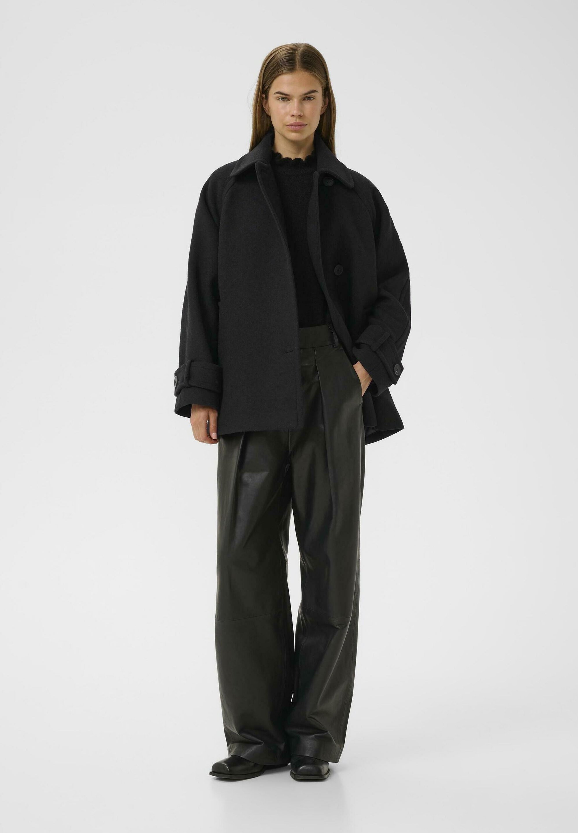 InWear Krótki płaszcz - czarny