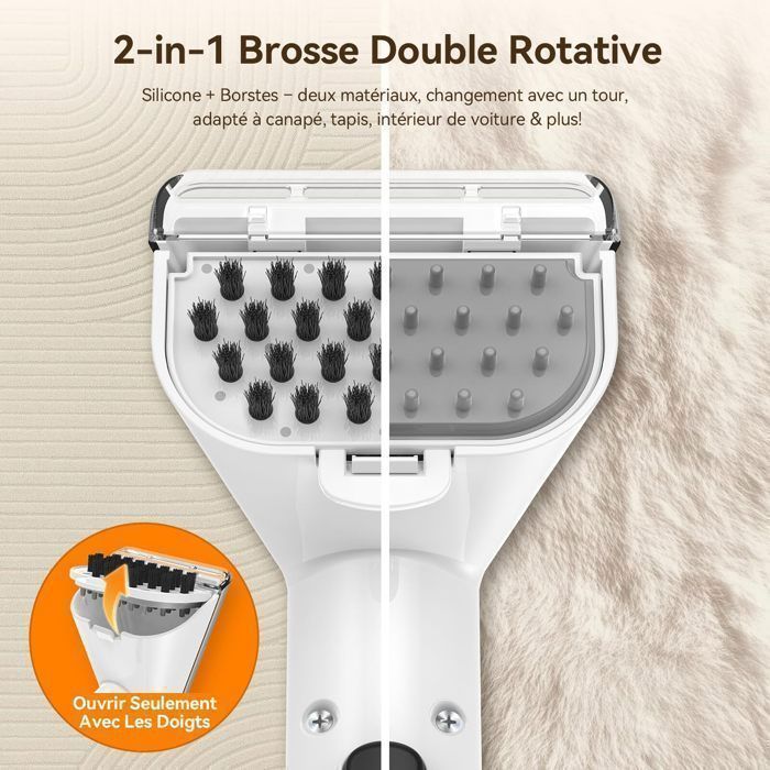 Uwant Y100 Smacchiatore Multisuperficie - 18 kPa - Per divani, tappeti, materassi - 600 W - Autopulente - Doppio serbatoio da 1,2 litri