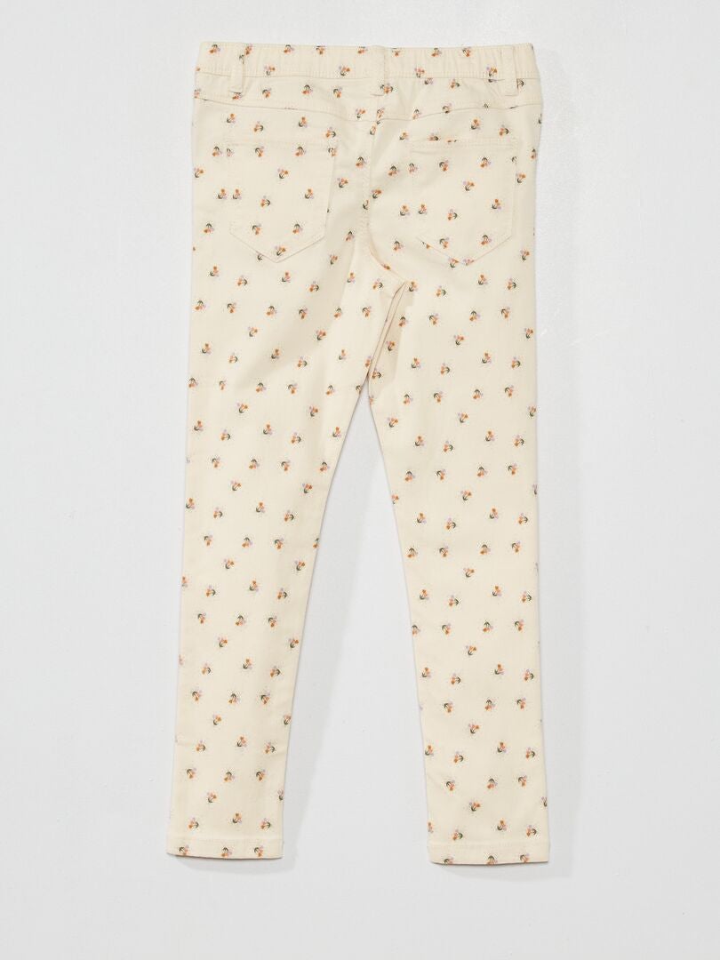 Treggings met print - BEIGE