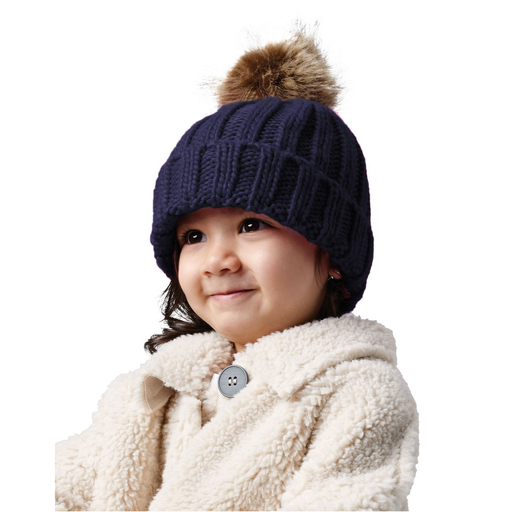 Gorro De Punto Infantil Pom Pom Grueso De Pelo Beechfield