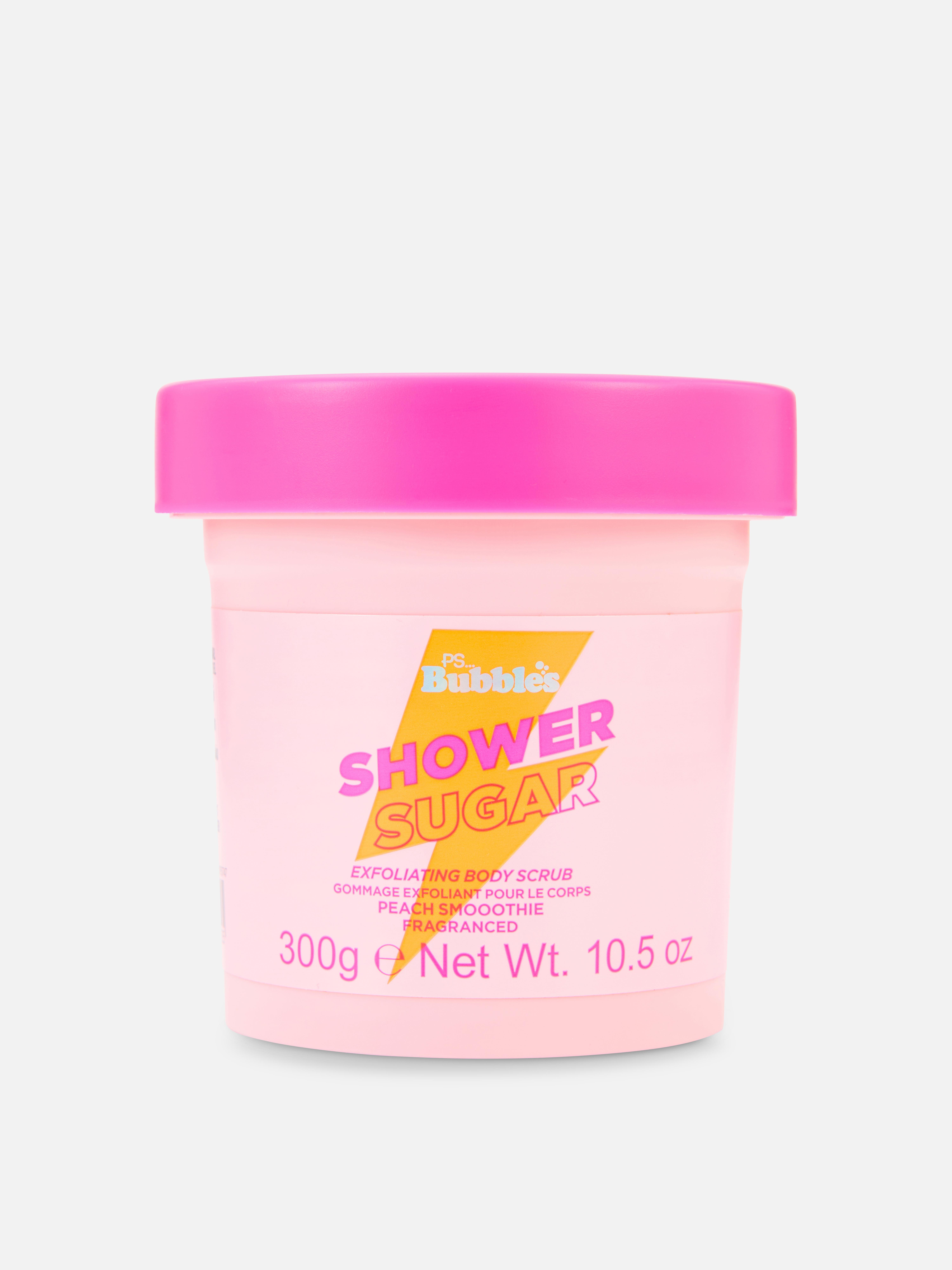 PS... Scrub de corp cu aromă de piersică Bubbles Exfoliază-ți pielea cu acest scrub de duș încântător