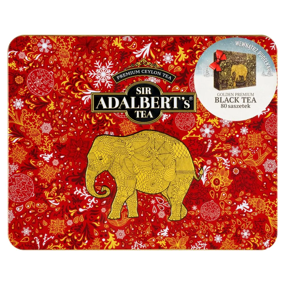 Adalberts Black Tea Golden Gift Box Czerwony