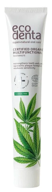 Ecodenta Hemp Oil- Pasta do zębów z olejem konopnym Certyfikowana, multifunkcyjna
