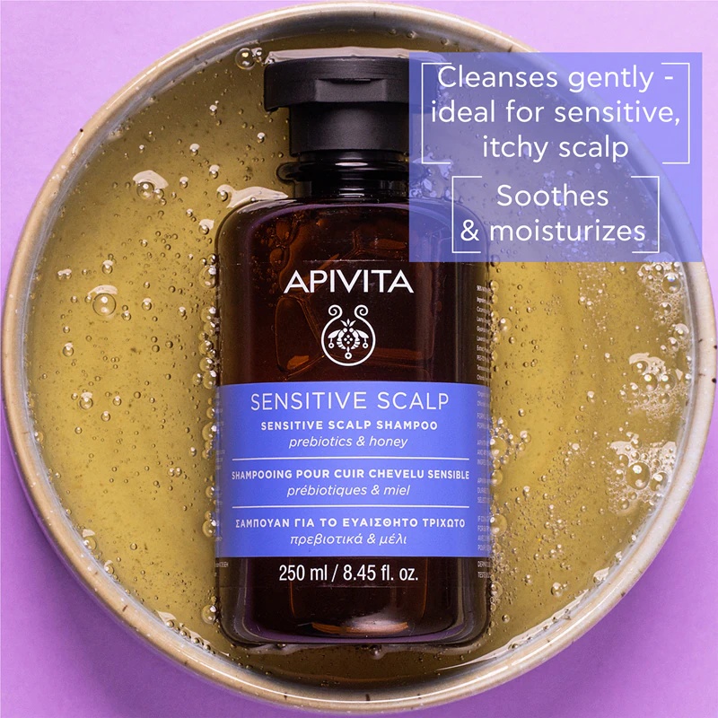 Apivita Sensitive Scalp šampūnas jautriai ir sudirgintai galvos odai