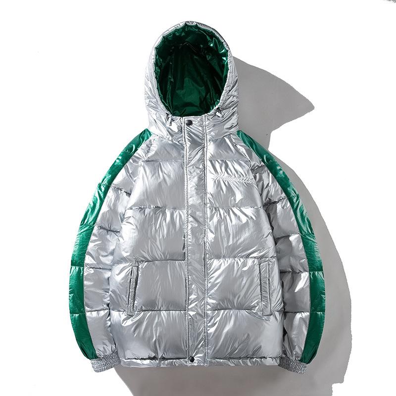 Cappotto Invernale Uomo 2019 Stile Hip Hop, Tasche con Cerniera, Giacca Spessa con Stampa Testurizzata, Streetwear