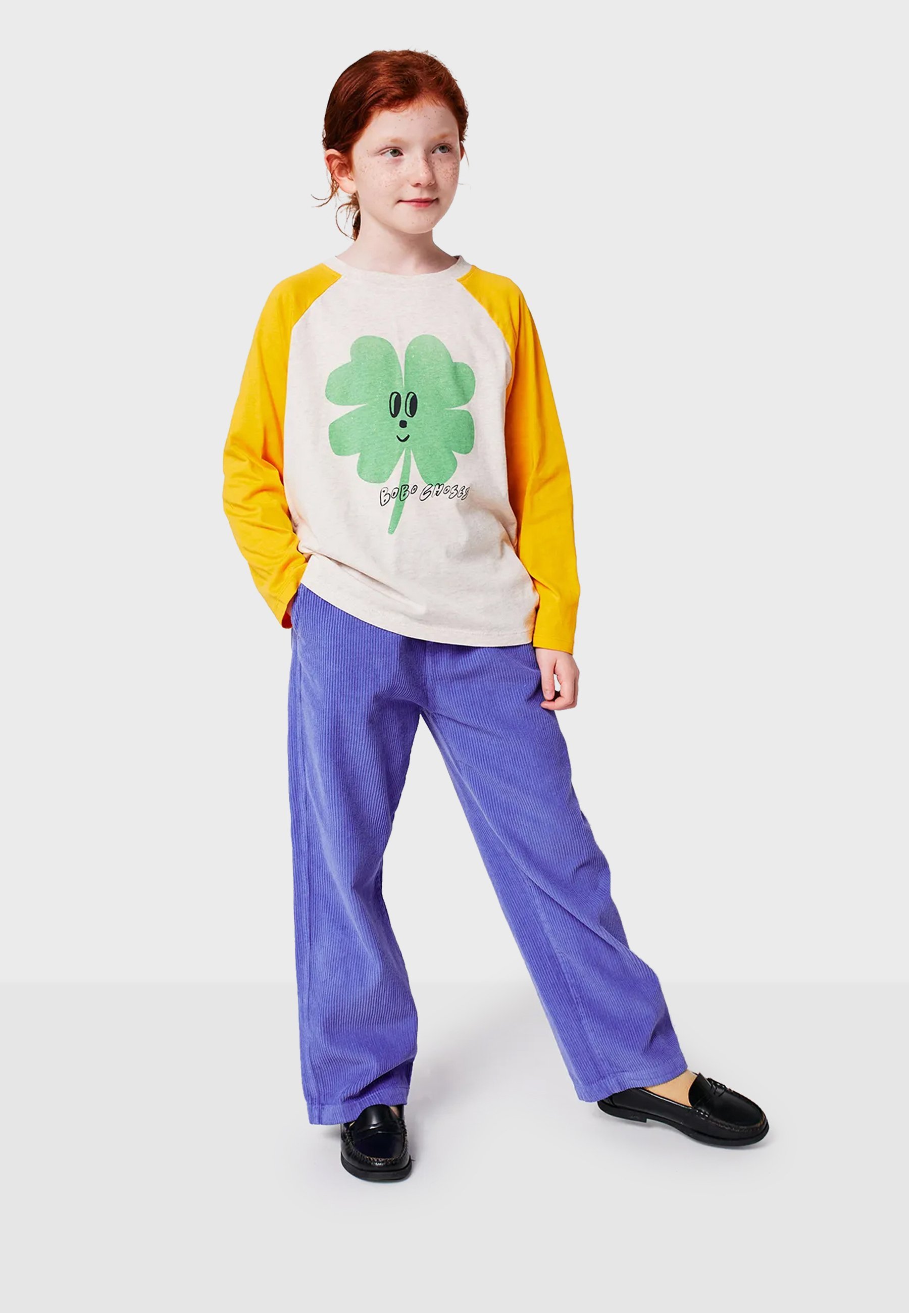 Bobo Choses LONG SLEEVE LENGHT LUCKY CLOVER UNISEX - Top met lange mouwen - gebroken wit
