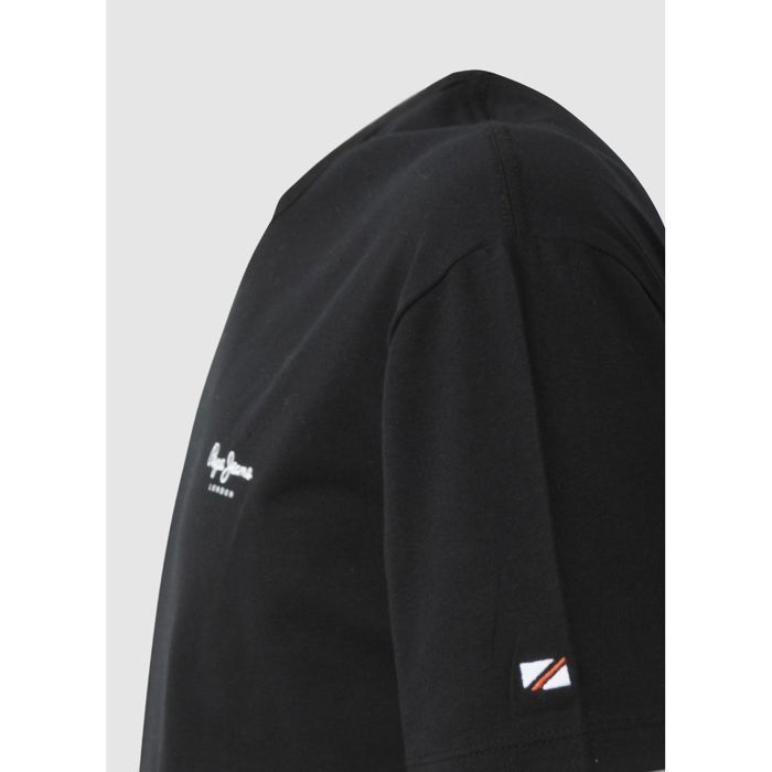 Camiseta de hombre - PEPE JEANS - Lisa - Negra - Manga corta - Mezcla de algodón elástico
