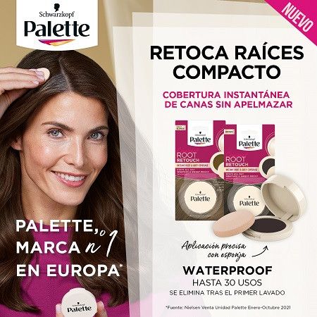 Kompaktna paleta za retuširanje korenin Netrajne barve za lase