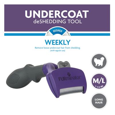 Instrument FURminator DeShedding - Pisici cu păr lung