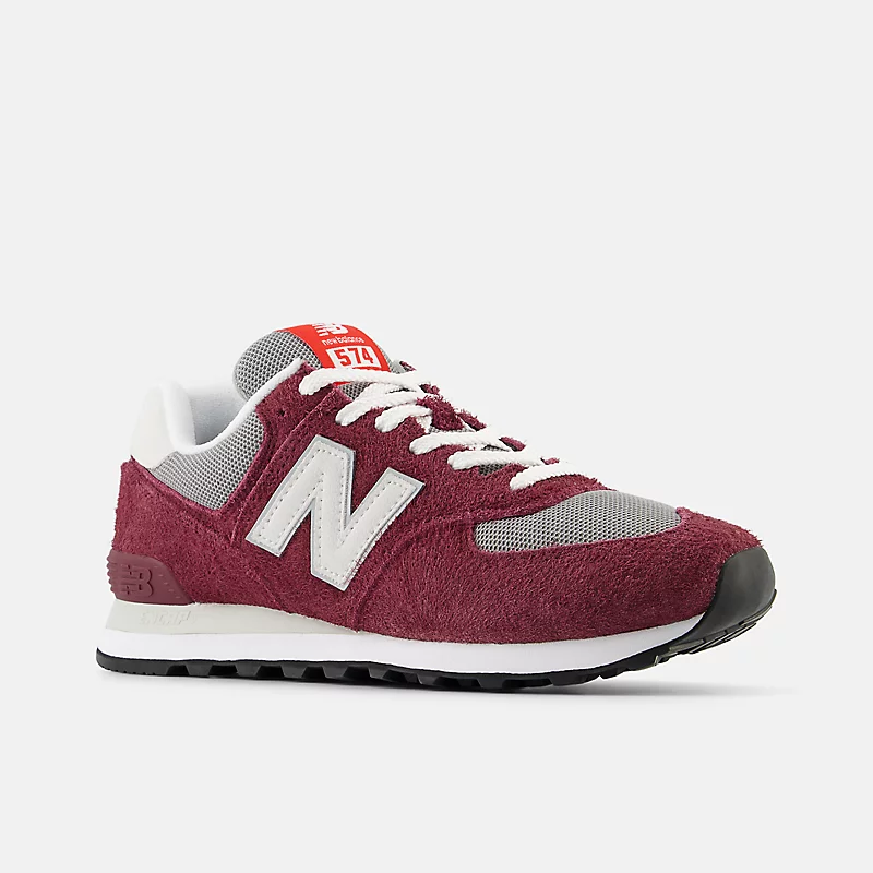 Unisex 574 - NB Burgundy cu Gri Mat