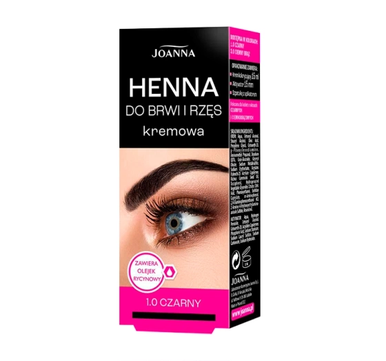 Joanna Kremowa Henna do brwi i rzęs 1.0 Czarny 15g   15g