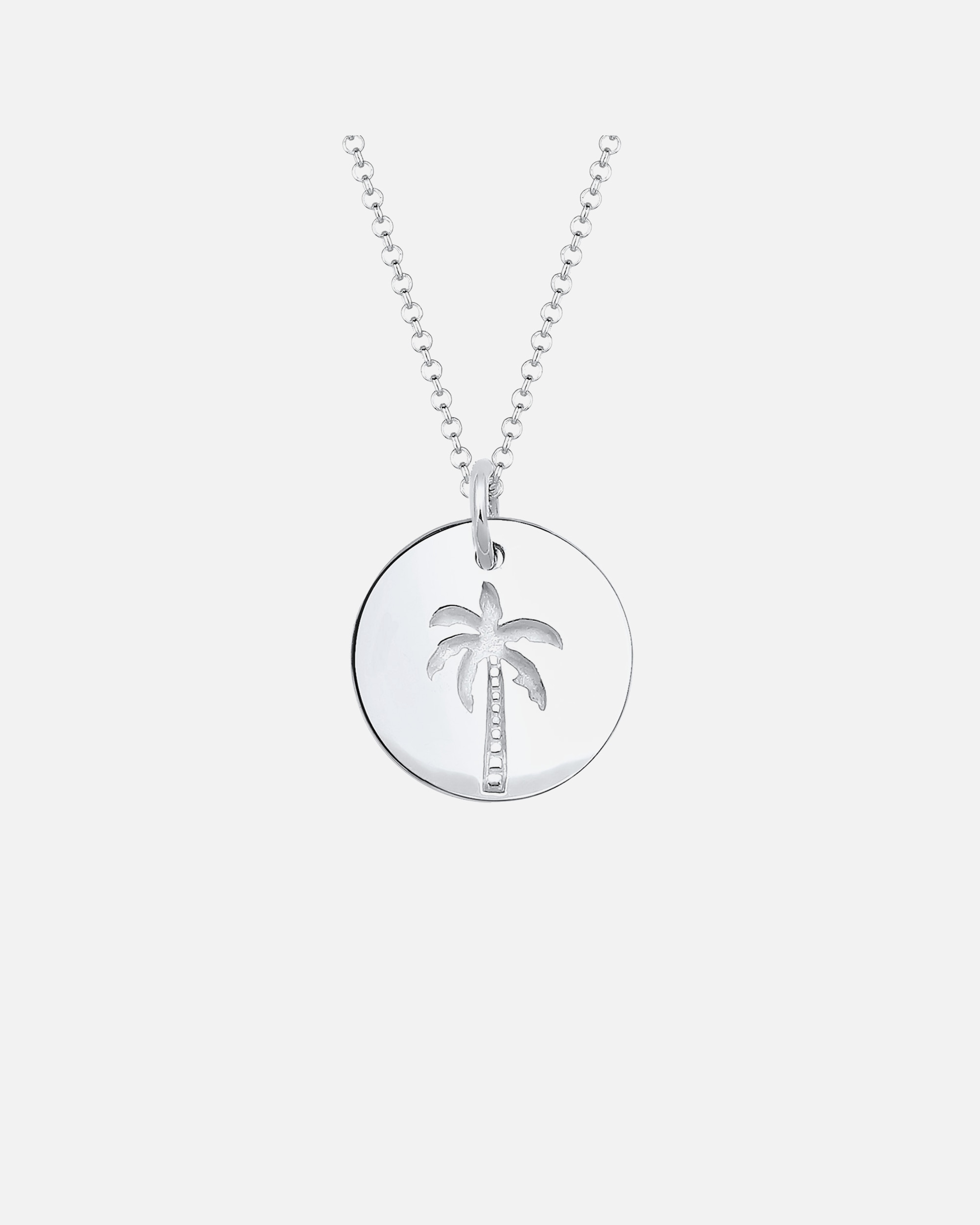 Elli Femme Paillette Gravure Palmier - (925/1000) Argent