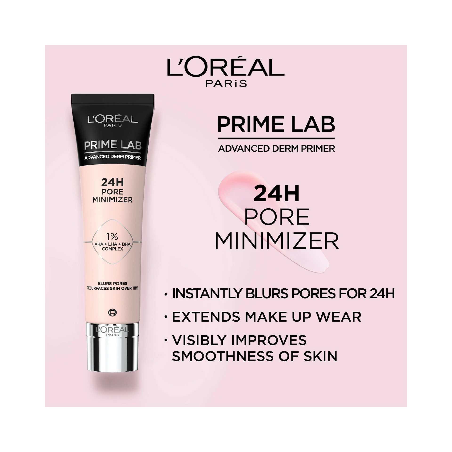 Прајмер за кожу лица Prime Lab Advanced Derm Primer 24H Pore Minimizer 30 ml - L'Oréal Paris
